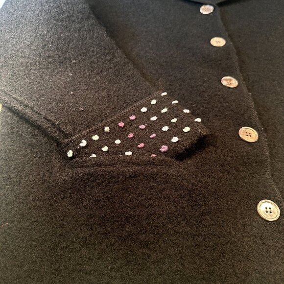 Carroll Reed Wool Jacket Women Felted Textured Pocket Cardigan Long Sleeve - Picture 6 of 16